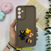 قاب گوشی Galaxy A15 سامسونگ طرح سیلیکونی Solid عروسکی Coffee برجسته محافظ لنزدار قهوه ای کد 11001