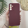 قاب گوشی Galaxy A15 سامسونگ اورجینال GEAR4 سیلیکونی راه راه محافظ لنز دار زرشکی کد 11002