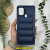قاب گوشی Galaxy A21S سامسونگ اورجینال سیلیکونی سولید Solid پافر Puffer سرمه ای کد 11011