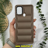 قاب گوشی Galaxy A21S سامسونگ اورجینال سیلیکونی سولید Solid پافر Puffer قهوه ای کد 11012