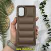 قاب گوشی Galaxy A51 سامسونگ اورجینال سیلیکونی سولید Solid پافر Puffer قهوه ای کد 11065