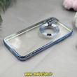 قاب گوشی iPhone X - iPhone XS آیفون طرح الکتروپلیتینگ ژله ای شفاف اورجینال طرح مگ سیف محافظ لنز دار آبی کد 11147