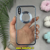 قاب گوشی iPhone X - iPhone XS آیفون طرح الکتروپلیتینگ ژله ای شفاف اورجینال طرح مگ سیف محافظ لنز دار آبی کد 11147