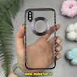 قاب گوشی iPhone X - iPhone XS آیفون طرح الکتروپلیتینگ ژله ای شفاف اورجینال طرح مگ سیف محافظ لنز دار بنفش کد 11148