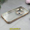 قاب گوشی iPhone X - iPhone XS آیفون طرح الکتروپلیتینگ ژله ای شفاف اورجینال طرح مگ سیف محافظ لنز دار طلایی کد 11149