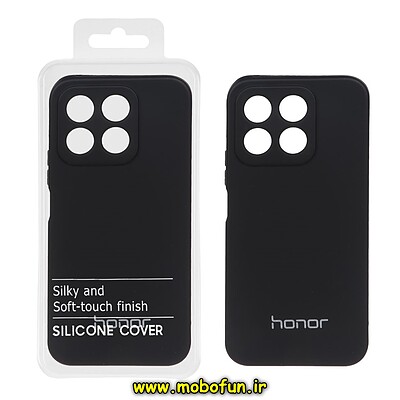 قاب گوشی Honor X8B آنر سیلیکونی جدید زیر بسته محافظ لنزدار مشکی کد 20411