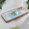 قاب گوشی Galaxy A13 4G سامسونگ طرح سیلیکونی Solid آینه ای محافظ لنزدار طرح خرگوش صورتی کد 11451