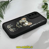 قاب گوشی Galaxy A14 سامسونگ طرح سیلیکونی Solid آینه ای محافظ لنزدار طرح سگ جنتلمن مشکی کد 11458