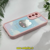 قاب گوشی Galaxy A25 سامسونگ طرح سیلیکونی Solid آینه ای محافظ لنزدار طرح خرگوش صورتی کد 11492