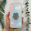 قاب گوشی Galaxy A30S - Galaxy A50S - Galaxy A50 سامسونگ طرح سیلیکونی Solid آینه ای محافظ لنزدار طرح خرگوش صورتی کد 11504