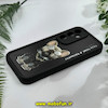 قاب گوشی Galaxy A35 سامسونگ طرح سیلیکونی Solid آینه ای محافظ لنزدار طرح سگ جنتلمن مشکی کد 11506