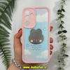 قاب گوشی Galaxy A35 سامسونگ طرح سیلیکونی Solid آینه ای محافظ لنزدار طرح خرگوش صورتی کد 11513