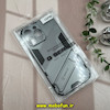 قاب گوشی iPhone 15 Pro Max آیفون ضد ضربه بتمن Q SERIES اورجینال BIBERCAS هولدر دار محافظ لنز دار طوسی کد 11686