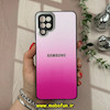 قاب گوشی Galaxy A12 - Galaxy M12 سامسونگ پشت گلس آینه ای مات دو رنگ محافظ لنزدار سفید صورتی کد 11691