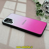 قاب گوشی Galaxy A12 - Galaxy M12 سامسونگ پشت گلس آینه ای مات دو رنگ محافظ لنزدار سفید صورتی کد 11691
