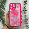 قاب گوشی iPhone 13 Pro Max آیفون طرح سیلیکونی Solid آینه ای محافظ لنزدار طرح قلب و ستاره سرخابی کد 11550