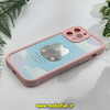 قاب گوشی iPhone 13 Pro Max آیفون طرح سیلیکونی Solid آینه ای محافظ لنزدار طرح خرگوش صورتی کد 11552
