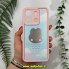 قاب گوشی Redmi Note 13 4G شیائومی طرح سیلیکونی Solid آینه ای محافظ لنزدار طرح خرگوش صورتی کد 11592