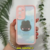 قاب گوشی Galaxy S23 FE سامسونگ طرح سیلیکونی Solid آینه ای محافظ لنزدار طرح خرگوش صورتی کد 11604