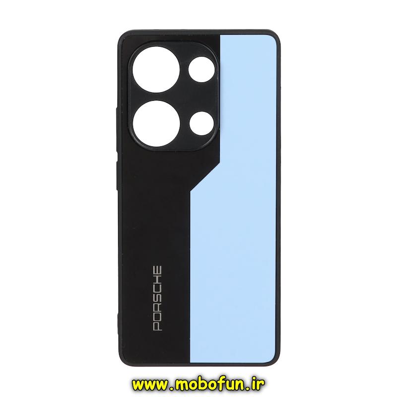 قاب گوشی Redmi Note 13 Pro 4G / Poco M6 Pro 4G شیائومی PVD مدل PORSCHE محافظ لنز دار مشکی آبی روشن کد 20753