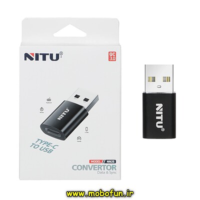 تبدیل NITU Type-C TO USB مدل NN25 - مشکی