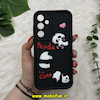 قاب گوشی Galaxy A35 سامسونگ سیلیکونی Solid برجسته محافظ لنزدار طرح پاندا رنگ مشکی کد 11775