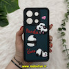 قاب گوشی Redmi Note 13 4G شیائومی سیلیکونی Solid برجسته محافظ لنزدار طرح پاندا رنگ مشکی سبز کد 11810