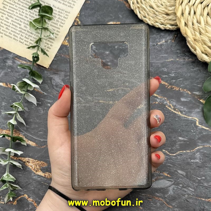 قاب گوشی Galaxy Note 9 سامسونگ طرح ژله ای شفاف اکلیلی شاین مشکی کد 11936