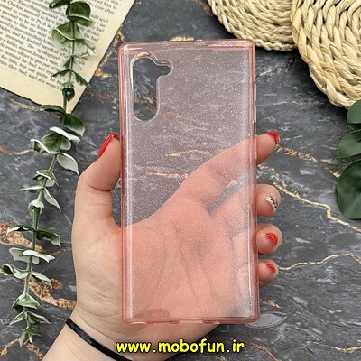 قاب گوشی Galaxy Note 10 سامسونگ طرح ژله ای شفاف اکلیلی شاین صورتی کد 11938