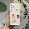 قاب گوشی Galaxy A55 سامسونگ سیلیکونی Solid برجسته محافظ لنزدار طرح BABY بنددار کنفی سفید کد 11821