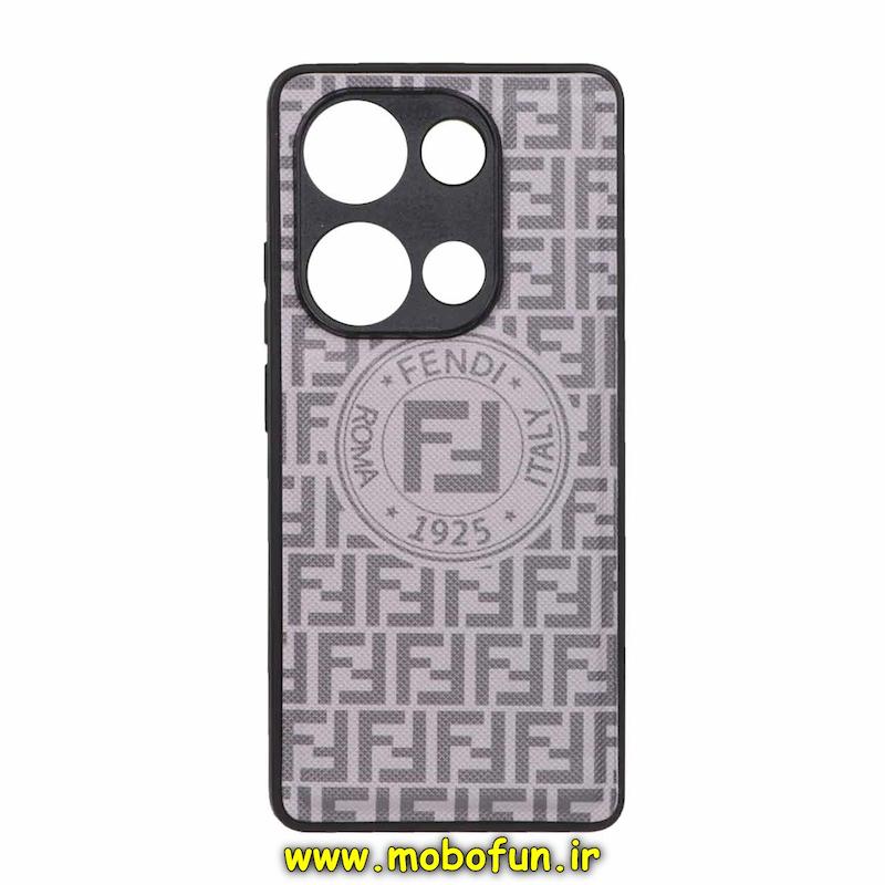 قاب گوشی Redmi Note 13 Pro 4G / Poco M6 Pro 4G شیائومی اورجینال فانتزی سوزنی HARD چرمی درجه یک محافظ لنزدار طرح FENDI کد 21287