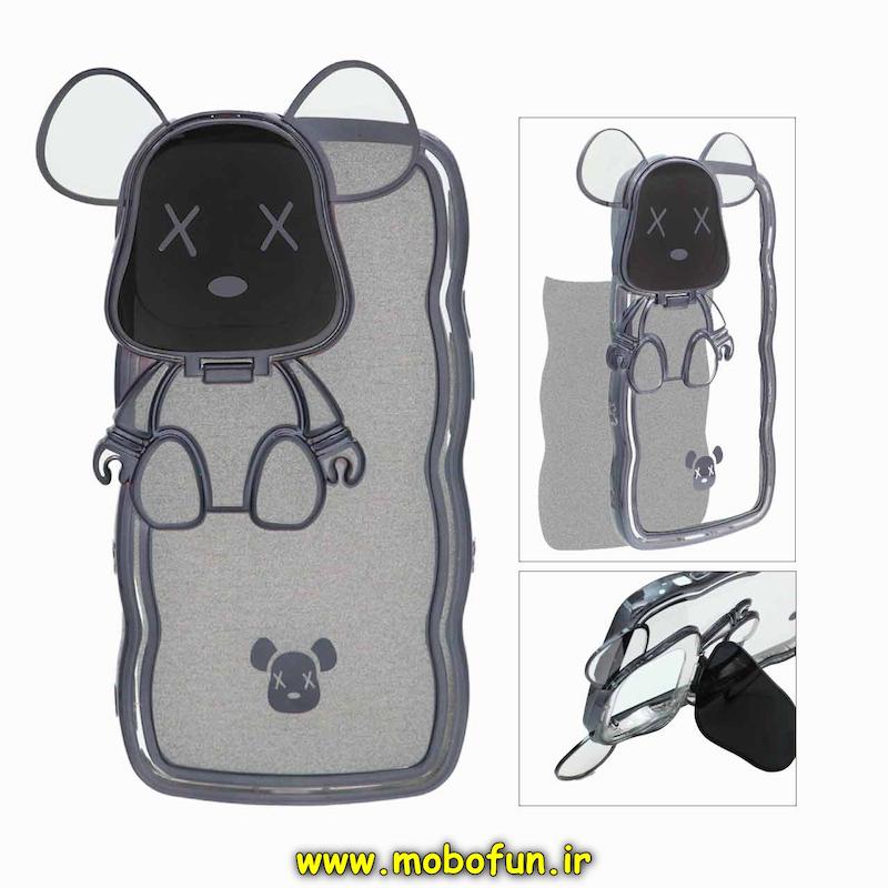 قاب گوشی iPhone 14 Pro Max آیفون طرح بالشتی KAWS استندشو محافظ لنز دار مشکی کد 21433