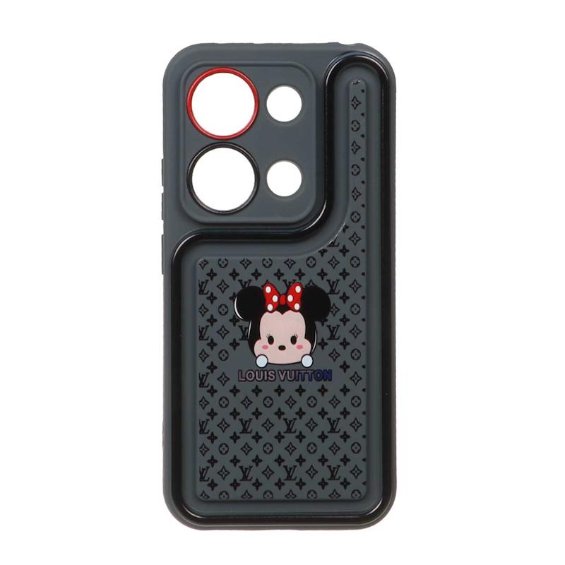قاب گوشی Redmi Note 13 Pro 4G / Poco M6 Pro 4G شیائومی طرح سیلیکونی Solid فانتزی محافظ لنزدار طرح مینی موس خاکستری کد 21538