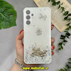 قاب گوشی Galaxy A15 سامسونگ طرح برجسته رزینی مرواریدی لاکچری ایربگ دار محافظ لنز دار سفید کد 12137