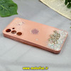 قاب گوشی Galaxy A35 سامسونگ طرح برجسته رزینی مرواریدی لاکچری ایربگ دار محافظ لنز دار نارنجی کد 12146