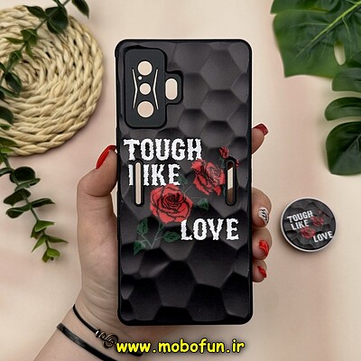 قاب گوشی Poco F4 GT - Redmi K50 Gaming شیائومی شش ضلعی فانتزی محافظ لنز دار پاپ سوکت دار طرح LOVE کد 12308