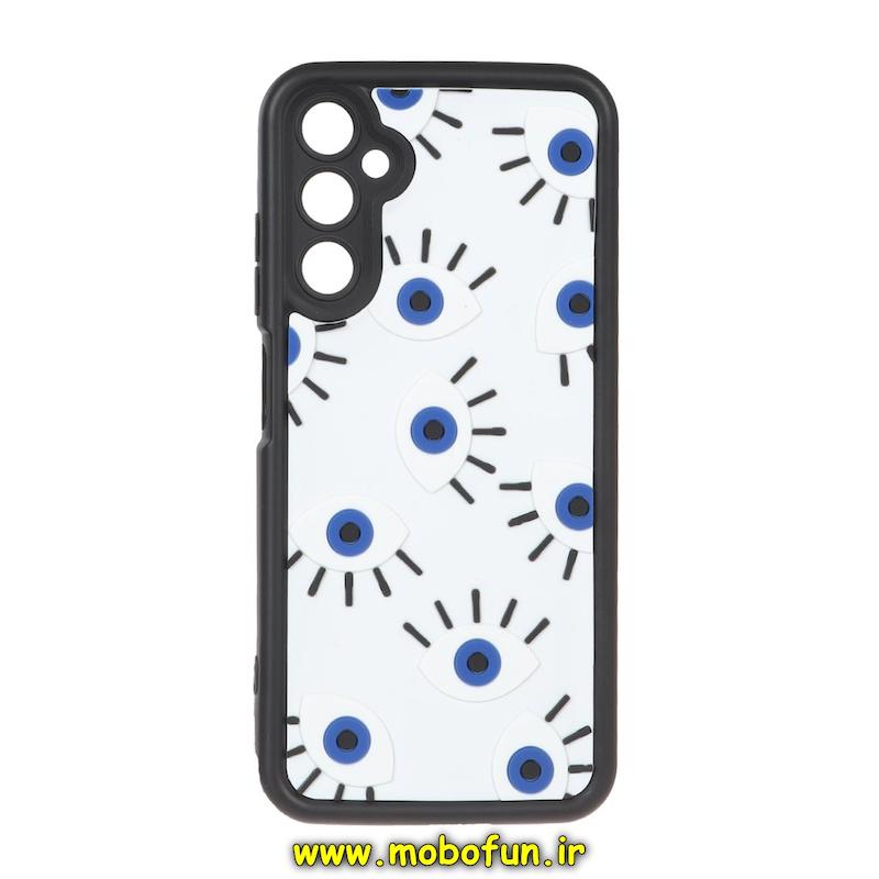 قاب گوشی Galaxy A05S سامسونگ طرح سیلیکونی Solid برجسته محافظ لنزدار طرح چشم مشکی 21676