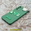 قاب گوشی Galaxy A05S سامسونگ طرح سیلیکونی ژله ای سه بعدی برجسته عروسکی محافظ لنز دار پام پام سبز کد 12421