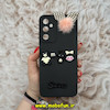 قاب گوشی Galaxy A05S سامسونگ طرح سیلیکونی ژله ای سه بعدی برجسته عروسکی محافظ لنز دار پام پام مشکی کد 12422