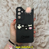 قاب گوشی Galaxy A35 سامسونگ طرح سیلیکونی ژله ای سه بعدی برجسته عروسکی محافظ لنز دار پام پام مشکی کد 12444