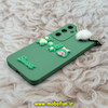 قاب گوشی Galaxy A35 سامسونگ طرح سیلیکونی ژله ای سه بعدی برجسته عروسکی محافظ لنز دار پام پام سبز کد 12448