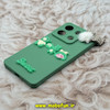 قاب گوشی Redmi Note 13 5G شیائومی طرح سیلیکونی ژله ای سه بعدی برجسته عروسکی محافظ لنز دار پام پام سبز کد 12486