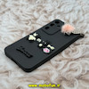 قاب گوشی Galaxy S23 FE سامسونگ طرح سیلیکونی ژله ای سه بعدی برجسته عروسکی محافظ لنز دار پام پام مشکی کد 12527