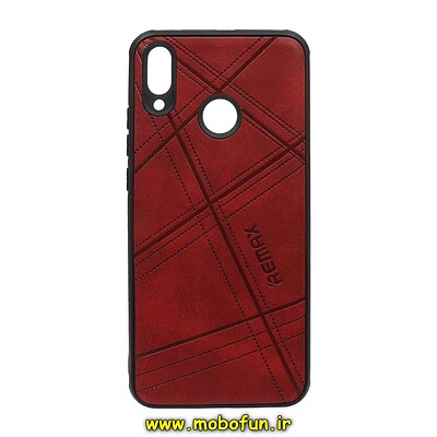 قاب گوشی Huawei Nova 3i هوآوی طرح چرمی ساده Remax زرشکی کد 21896