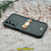 قاب گوشی Galaxy A25 سامسونگ طرح سیلیکونی Solid عروسکی برجسته محافظ لنزدار طرح دوستان خرسی کیوت خاکستری کد 21962