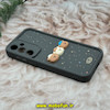 قاب گوشی Galaxy A55 سامسونگ طرح سیلیکونی Solid عروسکی برجسته محافظ لنزدار طرح دوستان خرسی کیوت خاکستری کد 22033