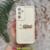 قاب گوشی Galaxy A55 سامسونگ طرح سیلیکونی Solid عروسکی برجسته محافظ لنزدار طرح دوستان خرسی کیوت کرم کد 22034