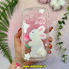 قاب گوشی iPhone 12 Pro Max آیفون طرح ژله ای شفاف بالشتی عروسکی محافظ لنز دار پام پام پشمالو صورتی روشن کد 22057