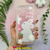 قاب گوشی iPhone 13 Pro Max آیفون طرح ژله ای شفاف بالشتی عروسکی محافظ لنز دار پام پام پشمالو صورتی روشن کد 22083