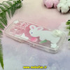 قاب گوشی Redmi Note 12 4G شیائومی طرح ژله ای شفاف بالشتی عروسکی محافظ لنز دار پام پام پشمالو صورتی روشن کد 22151
